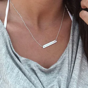 Coordinates Necklace - Custom Bar Jewelry