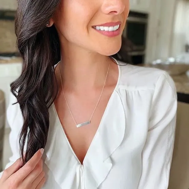 Coordinates Necklace - Custom Bar Jewelry