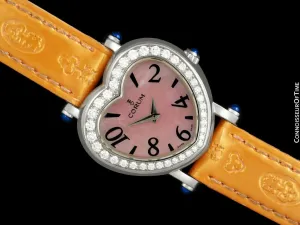 Corum Heartbeat Ladies Luxury Heart Shaped Watch with Tag - Stainless Steel & Diamonds