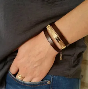 Custom Leather Wrap Bracelet