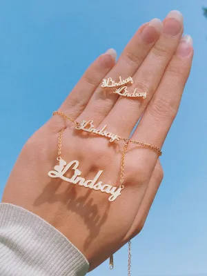 Custom Name Jewelry Set