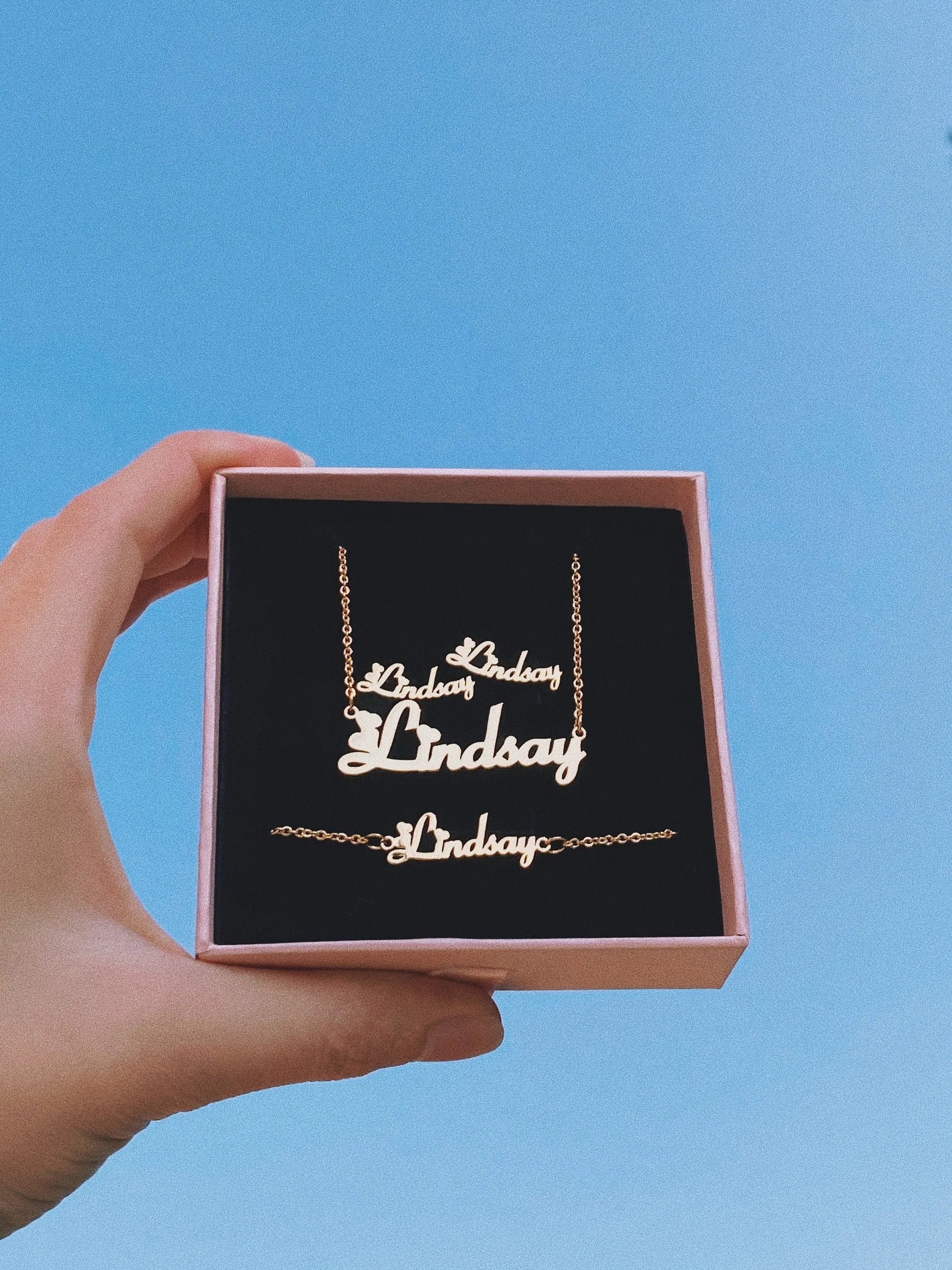 Custom Name Jewelry Set