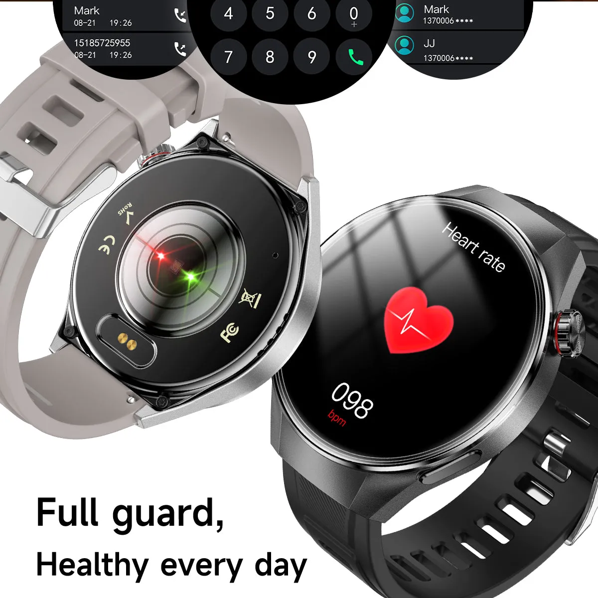 DATEOY G5 PLUS Smartwatch with 1.75" AMOLED Display, Bluetooth Call, GPS, Compass, 400mAh Battery, Multi-Dimensional Health Monitoring & Sleep Tracker