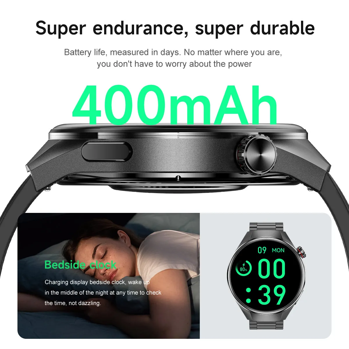DATEOY G5 PLUS Smartwatch with 1.75" AMOLED Display, Bluetooth Call, GPS, Compass, 400mAh Battery, Multi-Dimensional Health Monitoring & Sleep Tracker