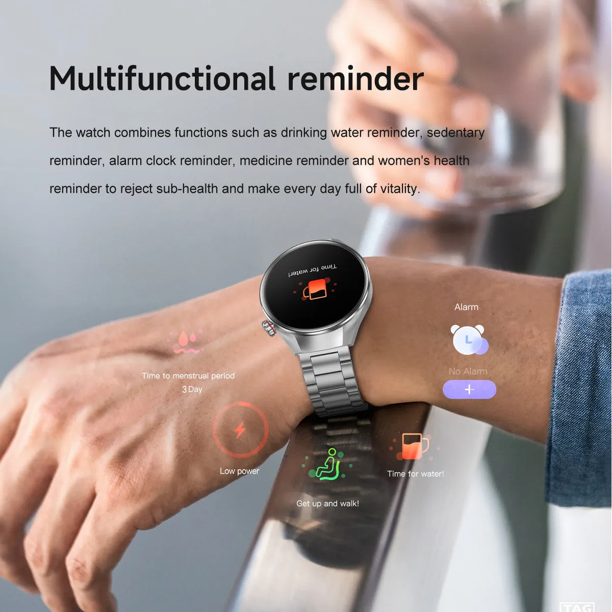 DATEOY G5 PLUS Smartwatch with 1.75" AMOLED Display, Bluetooth Call, GPS, Compass, 400mAh Battery, Multi-Dimensional Health Monitoring & Sleep Tracker