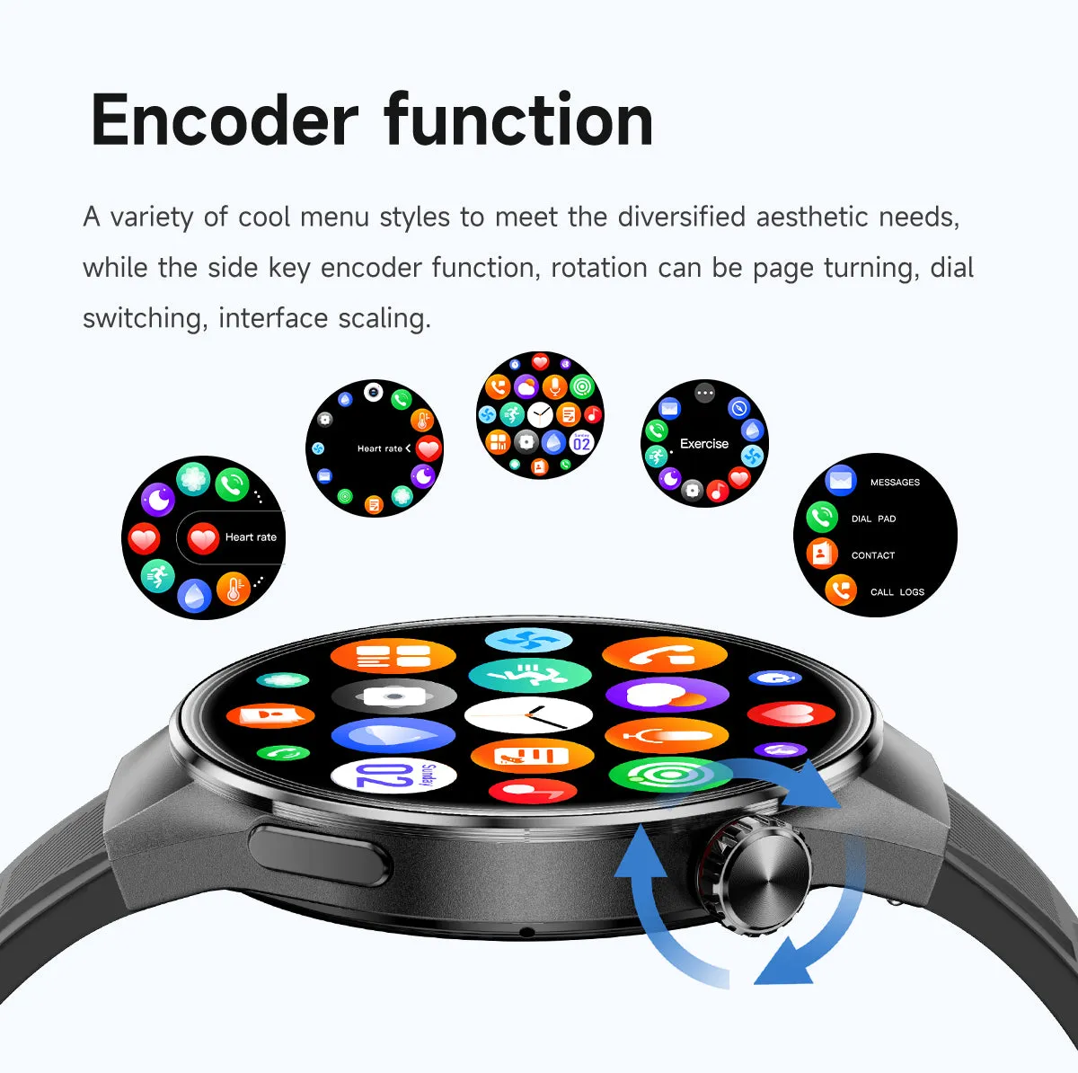 DATEOY G5 PLUS Smartwatch with 1.75" AMOLED Display, Bluetooth Call, GPS, Compass, 400mAh Battery, Multi-Dimensional Health Monitoring & Sleep Tracker
