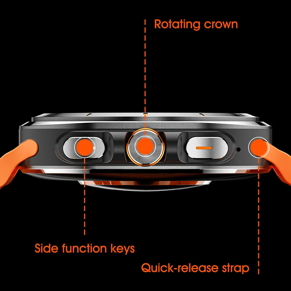 DaTeoy M7 Ultra Smartwatch, Whsatpp, 1.43" HD Display, AI-Powered, ECG, GPS, IP68 Waterproof, Health Monitoring, ChatGPT, Compass, Bluetooth Call, NFC, Wireless Charging, SOS Alarm