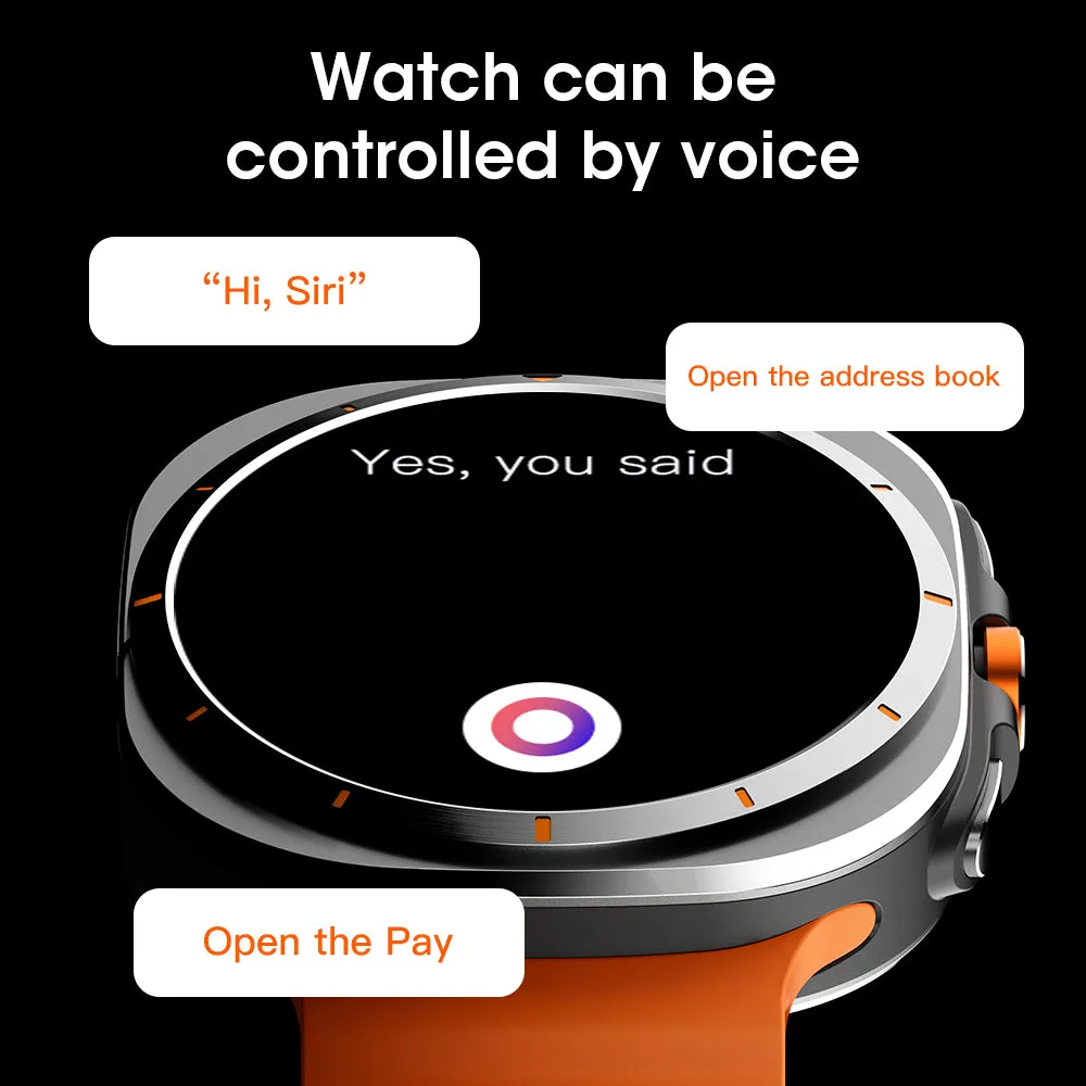 DaTeoy M7 Ultra Smartwatch, Whsatpp, 1.43" HD Display, AI-Powered, ECG, GPS, IP68 Waterproof, Health Monitoring, ChatGPT, Compass, Bluetooth Call, NFC, Wireless Charging, SOS Alarm