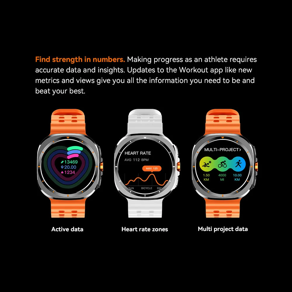 DaTeoy M7 Ultra Smartwatch, Whsatpp, 1.43" HD Display, AI-Powered, ECG, GPS, IP68 Waterproof, Health Monitoring, ChatGPT, Compass, Bluetooth Call, NFC, Wireless Charging, SOS Alarm