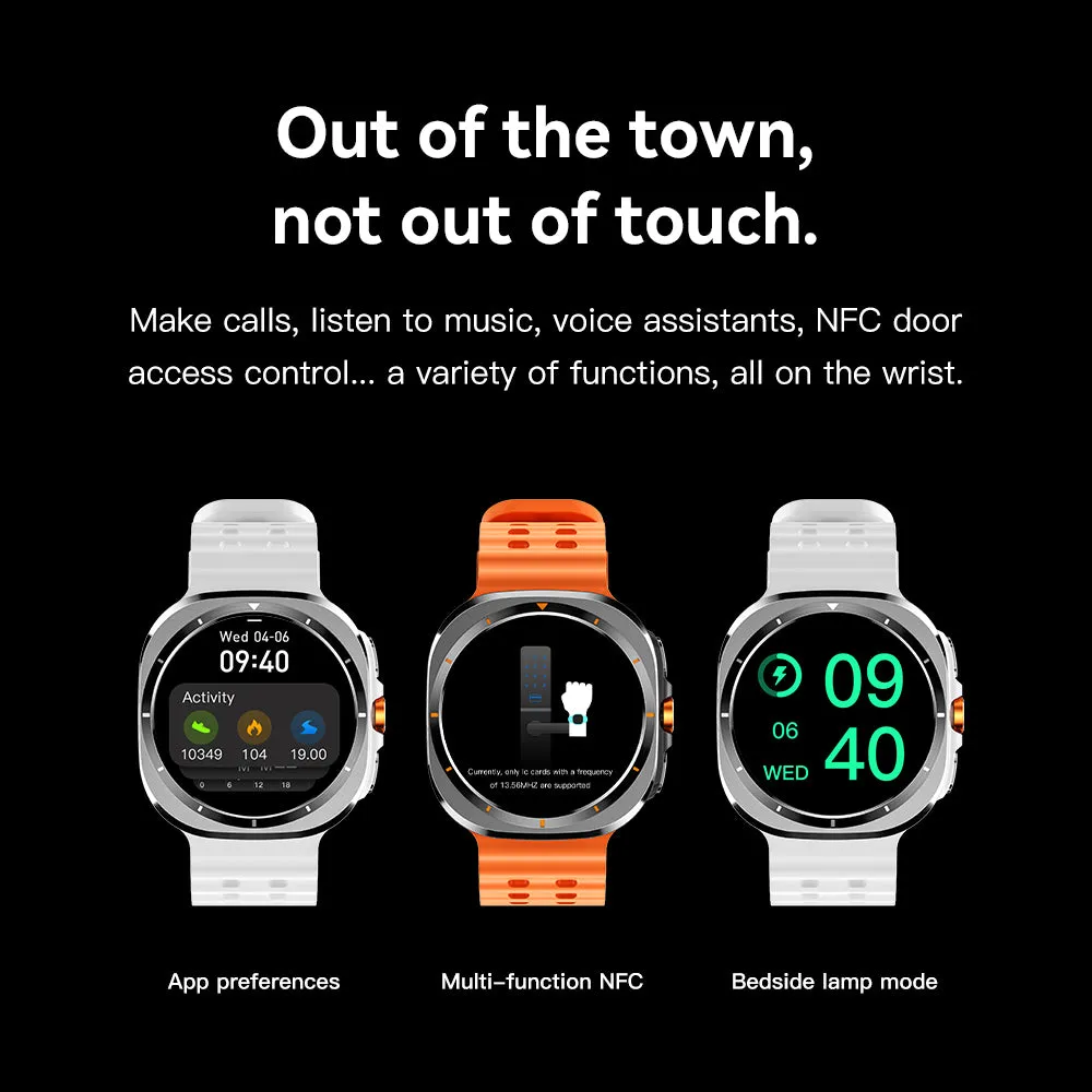 DaTeoy M7 Ultra Smartwatch, Whsatpp, 1.43" HD Display, AI-Powered, ECG, GPS, IP68 Waterproof, Health Monitoring, ChatGPT, Compass, Bluetooth Call, NFC, Wireless Charging, SOS Alarm