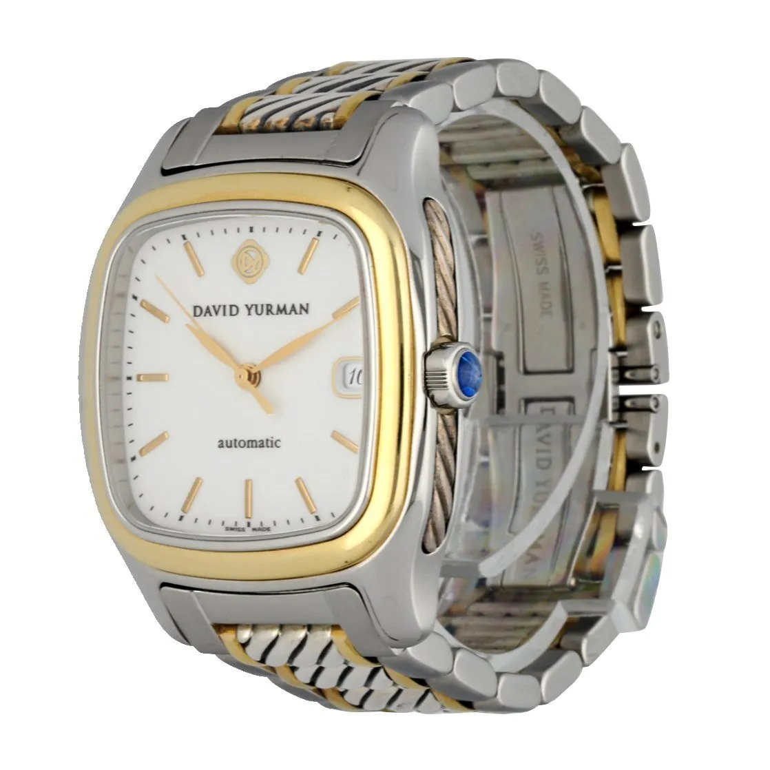 David Yurman T301-LS8 Steel Silver & Yellow Gold Thoroughbred Watch