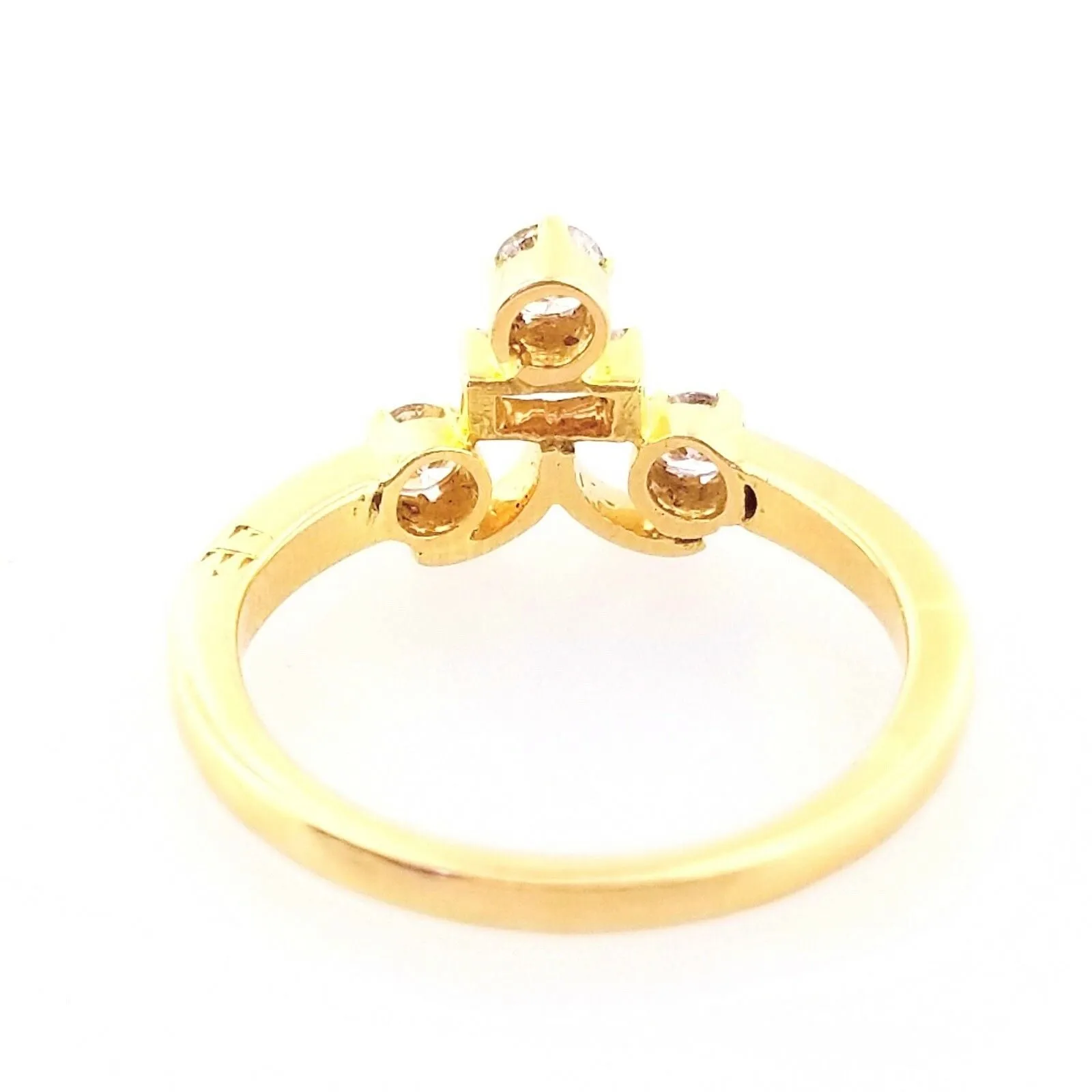 Diamond Ring 18k Yellow Gold 0.37 CT G Color VS1 Clarity Natural Round Cut