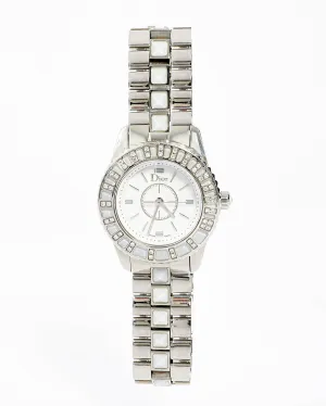 Dior Stainless Steel  Diamond Crystal Sapphire 29mm Quartz Watch
