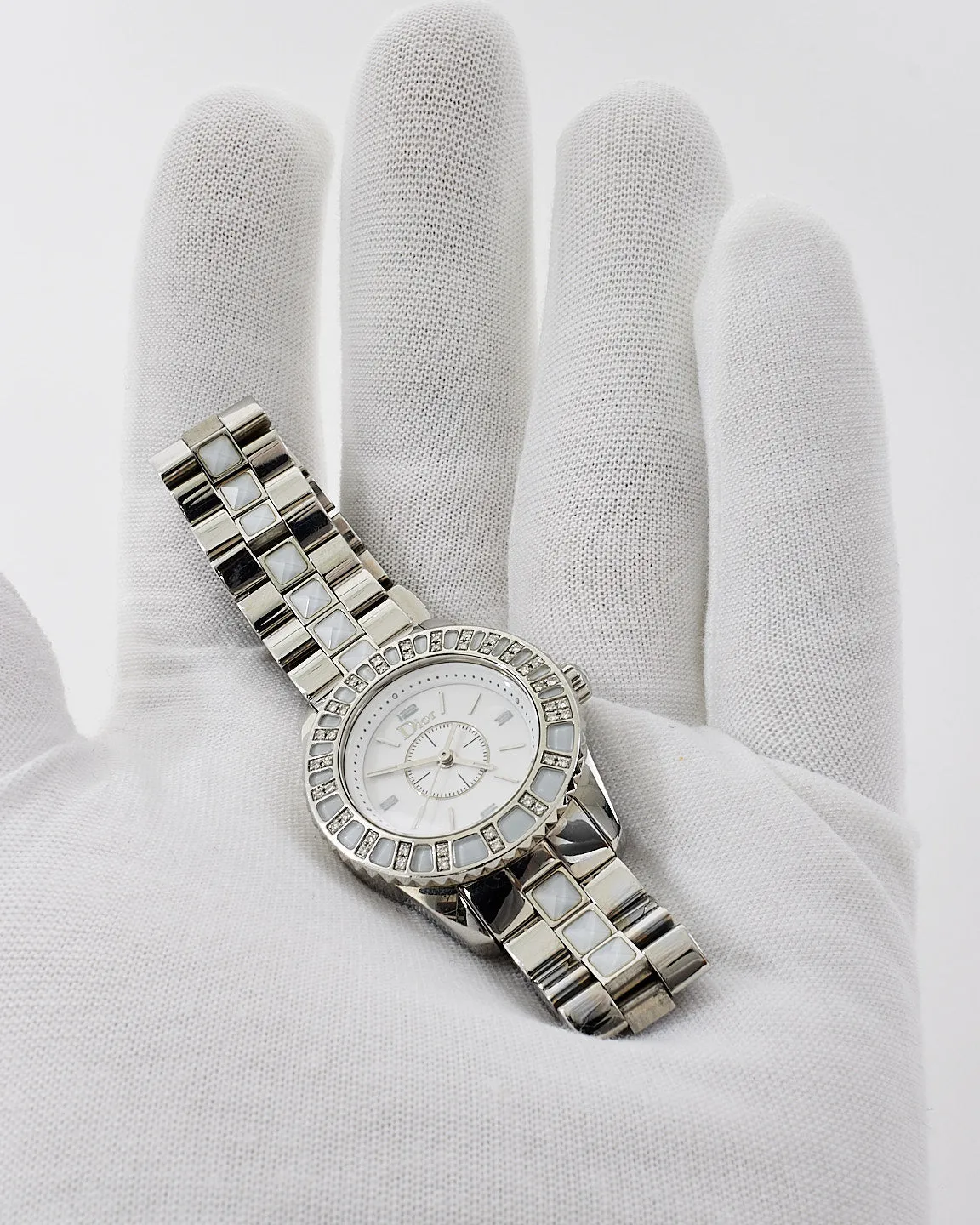 Dior Stainless Steel  Diamond Crystal Sapphire 29mm Quartz Watch