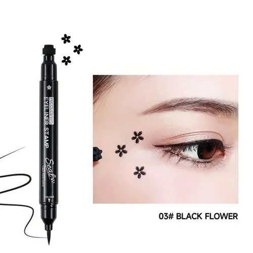 Effortless Eye Makeup: Double Head Waterproof Liquid Eyeliner for Quick Drying and Non-Blooming Color