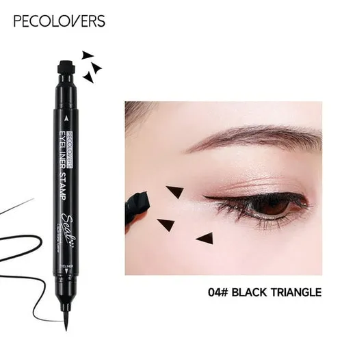 Effortless Eye Makeup: Double Head Waterproof Liquid Eyeliner for Quick Drying and Non-Blooming Color