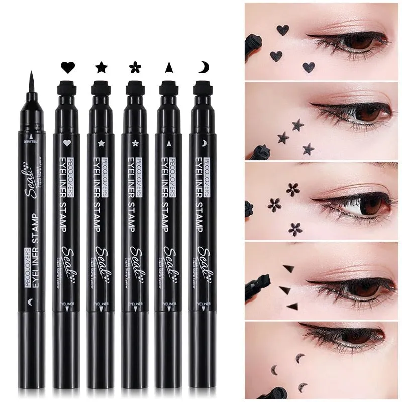 Effortless Eye Makeup: Double Head Waterproof Liquid Eyeliner for Quick Drying and Non-Blooming Color