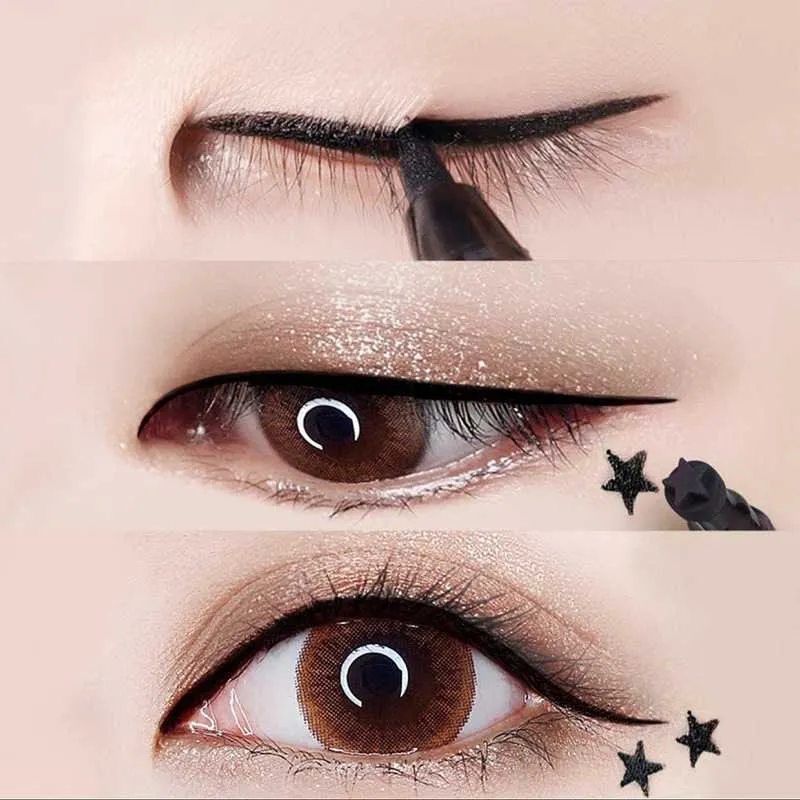 Effortless Eye Makeup: Double Head Waterproof Liquid Eyeliner for Quick Drying and Non-Blooming Color
