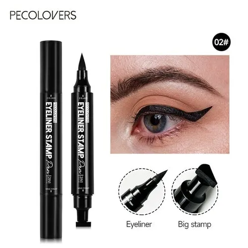 Effortless Eye Makeup: Double Head Waterproof Liquid Eyeliner for Quick Drying and Non-Blooming Color