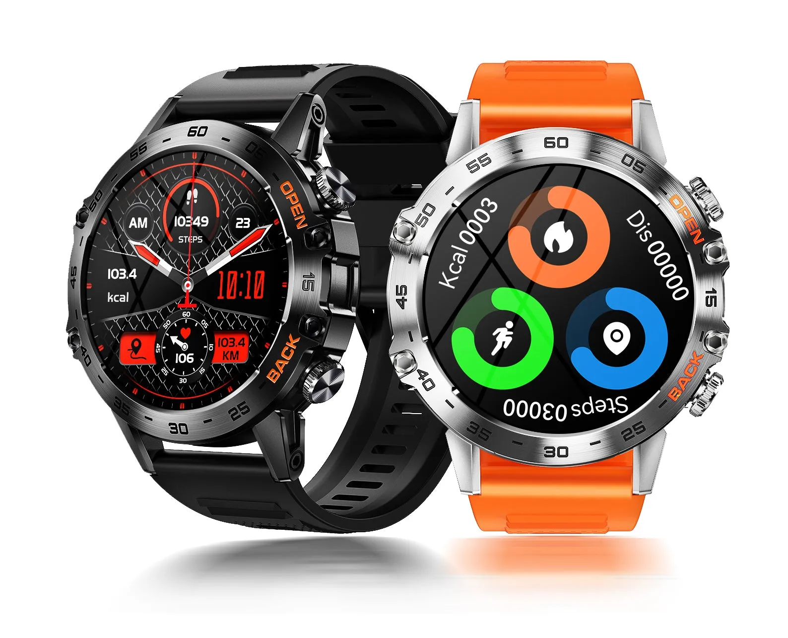 EIGIIS K52 Smart Watch for Men Answer/Make Calls 1.39-Inch Smartwatch Voice Assistant Notification Fitness Watch Fitness Tracker Pedometer Watch with Heart Rate Monitor Sleep Tracker 100  Training Modes for Android iOS