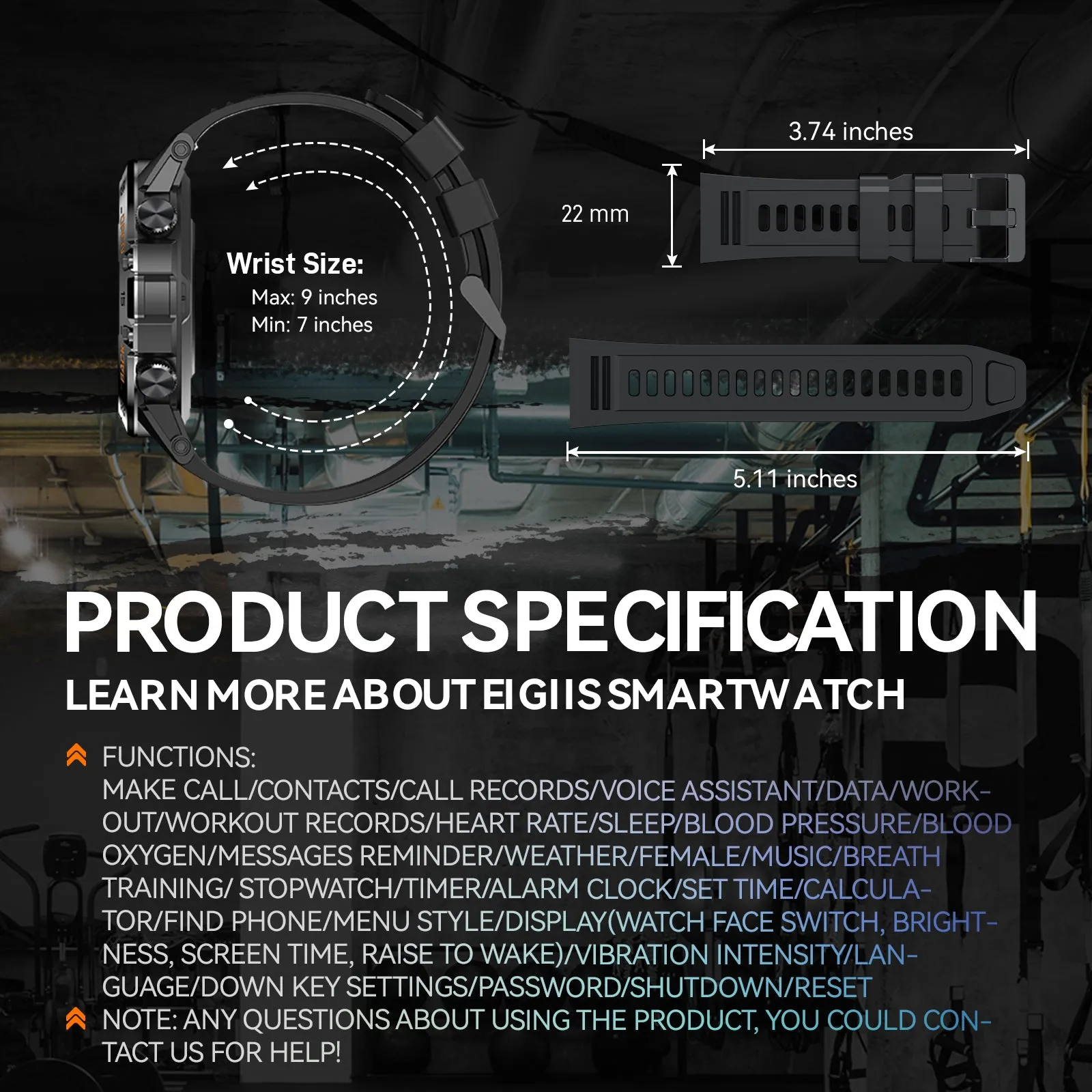 EIGIIS K52 Smart Watch for Men Answer/Make Calls 1.39-Inch Smartwatch Voice Assistant Notification Fitness Watch Fitness Tracker Pedometer Watch with Heart Rate Monitor Sleep Tracker 100  Training Modes for Android iOS