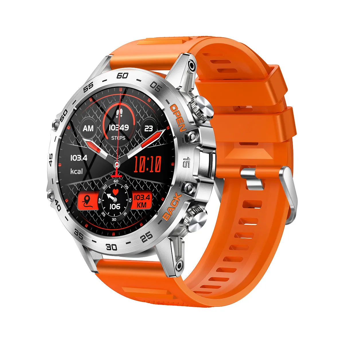 EIGIIS K52 Smart Watch for Men Answer/Make Calls 1.39-Inch Smartwatch Voice Assistant Notification Fitness Watch Fitness Tracker Pedometer Watch with Heart Rate Monitor Sleep Tracker 100  Training Modes for Android iOS