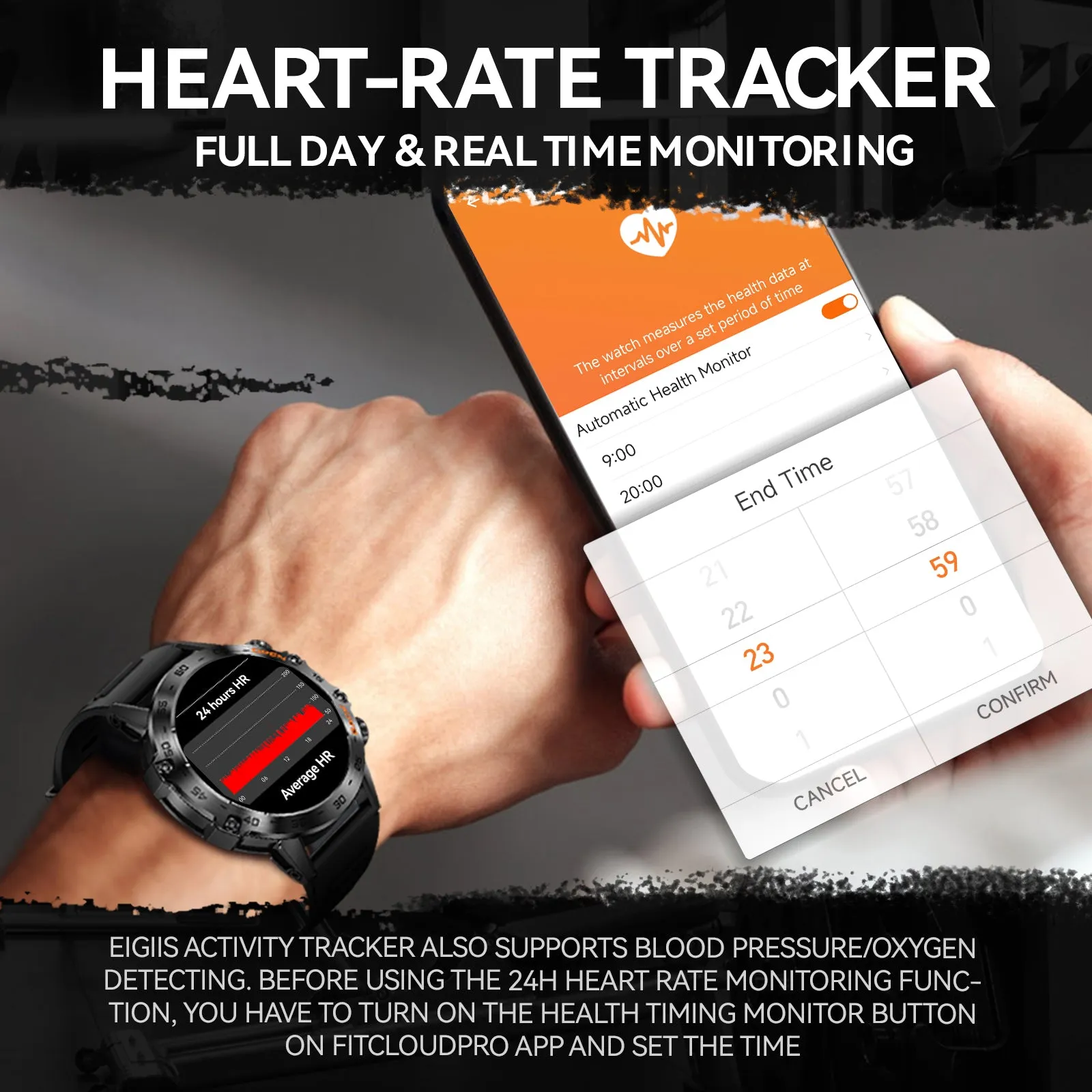 EIGIIS K52 Smart Watch for Men Answer/Make Calls 1.39-Inch Smartwatch Voice Assistant Notification Fitness Watch Fitness Tracker Pedometer Watch with Heart Rate Monitor Sleep Tracker 100  Training Modes for Android iOS