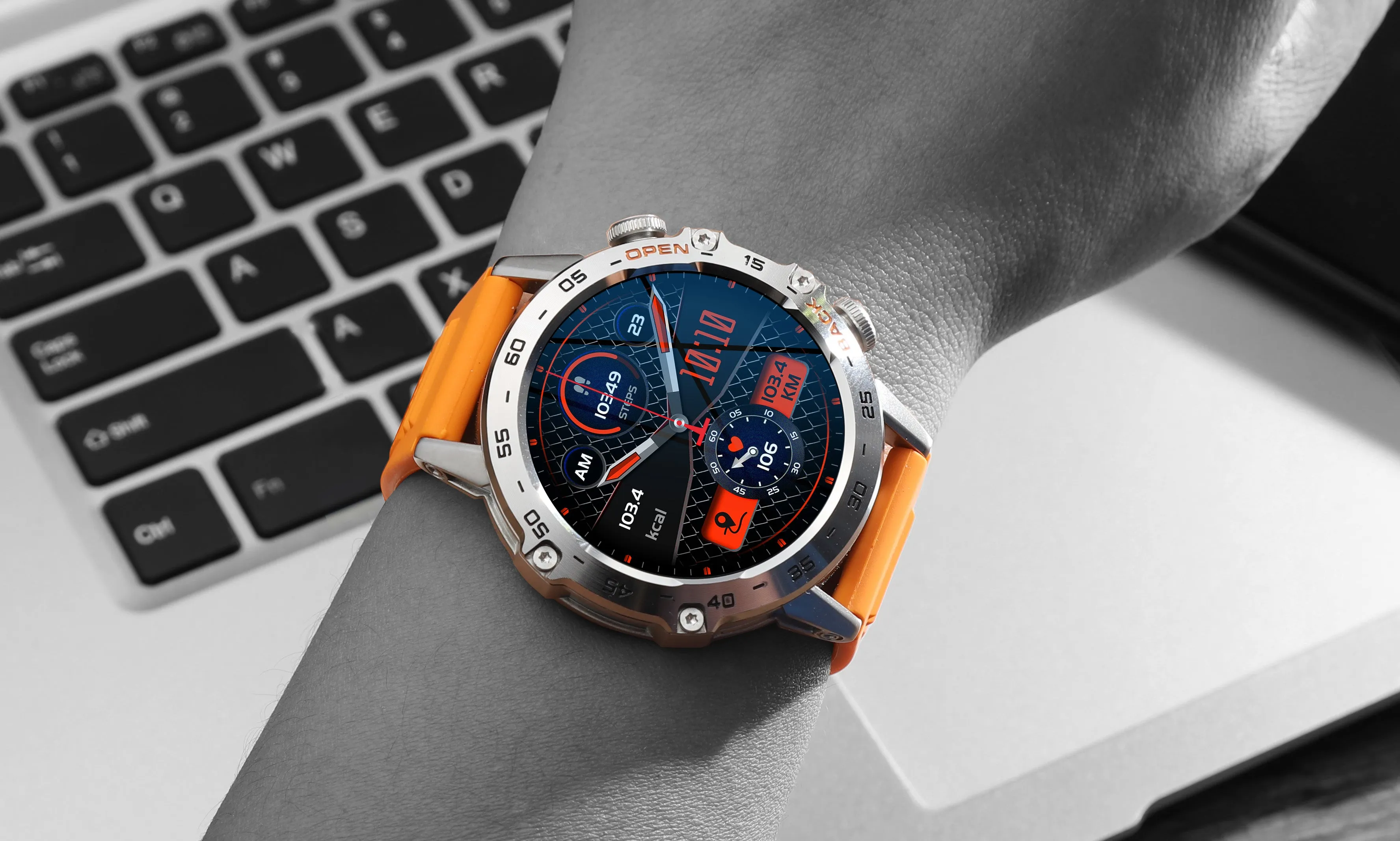 EIGIIS K52 Smart Watch for Men Answer/Make Calls 1.39-Inch Smartwatch Voice Assistant Notification Fitness Watch Fitness Tracker Pedometer Watch with Heart Rate Monitor Sleep Tracker 100  Training Modes for Android iOS