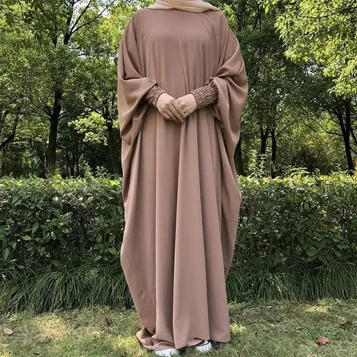 Elegant Butterfly Modest Abaya with High Quality Elastic for Ramadan and Eid
