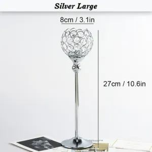 Elegant Crystal Wishing Candlestick Table Decor