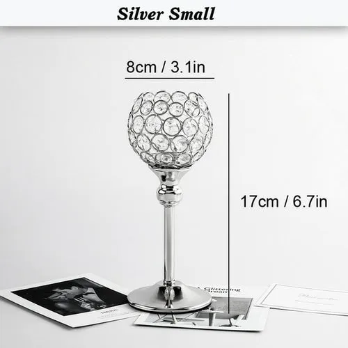 Elegant Crystal Wishing Candlestick Table Decor
