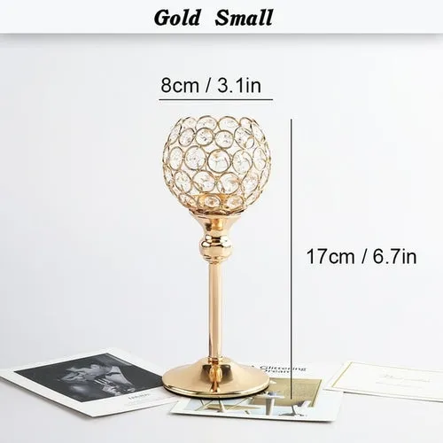 Elegant Crystal Wishing Candlestick Table Decor