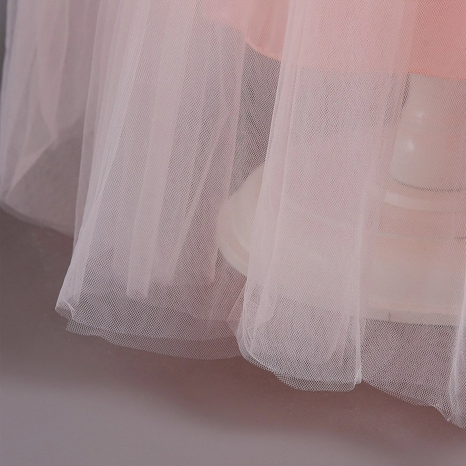 Elegant Pink Lace Flower Princess Dress for Girls: Perfect for Eid Celebrations