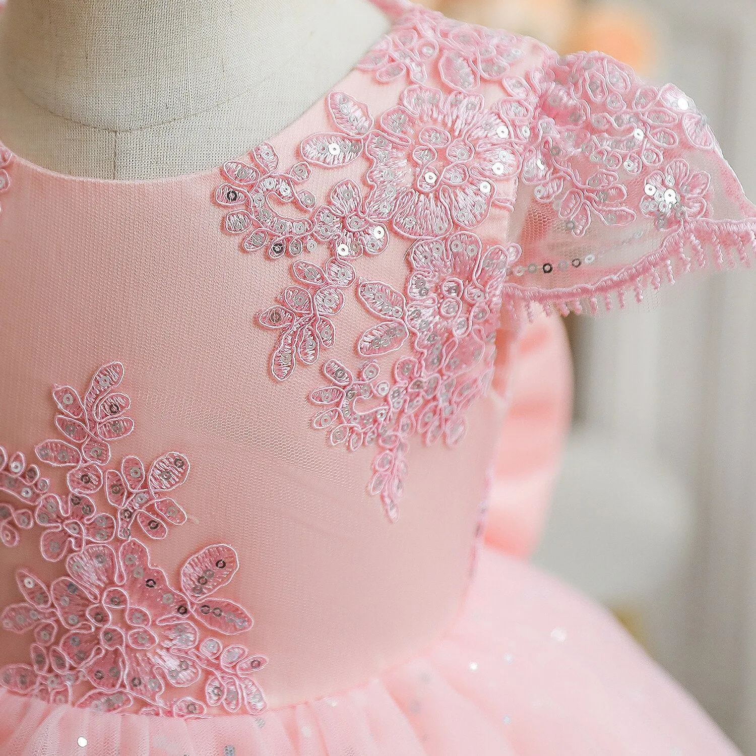 Elegant Pink Princess Dress for 12 Month Old Baby Girl's First Birthday