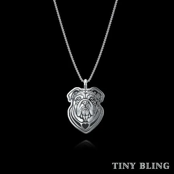 English Bulldog Breed Jewelry Necklace