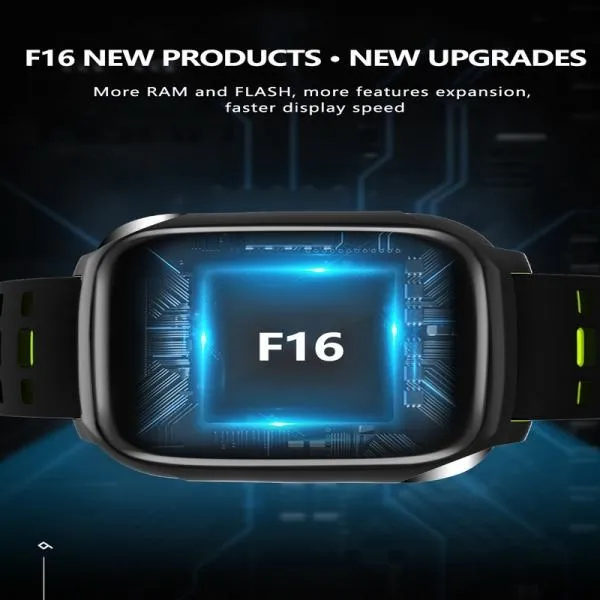 F16 ECG   PPG Health Electrocardiogram Heart Rate Blood Pressure Blood Oxygen Sleep Monitor Waterproof Smart Bracelet