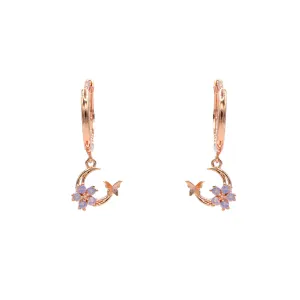 Fairy Butterfly Hoop Earrings