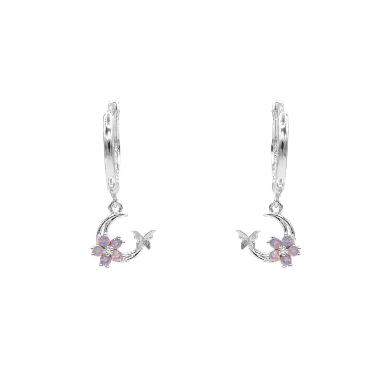 Fairy Butterfly Hoop Earrings