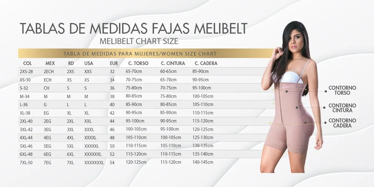 Fajas Colombianas Melibelt 3022 Extra Plus size