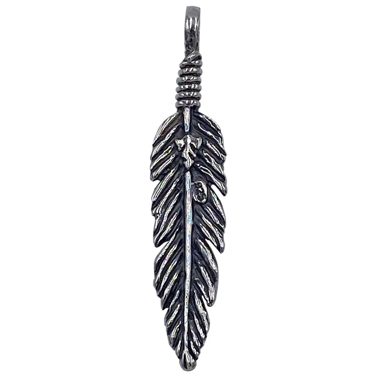 Feather on Leather Necklace