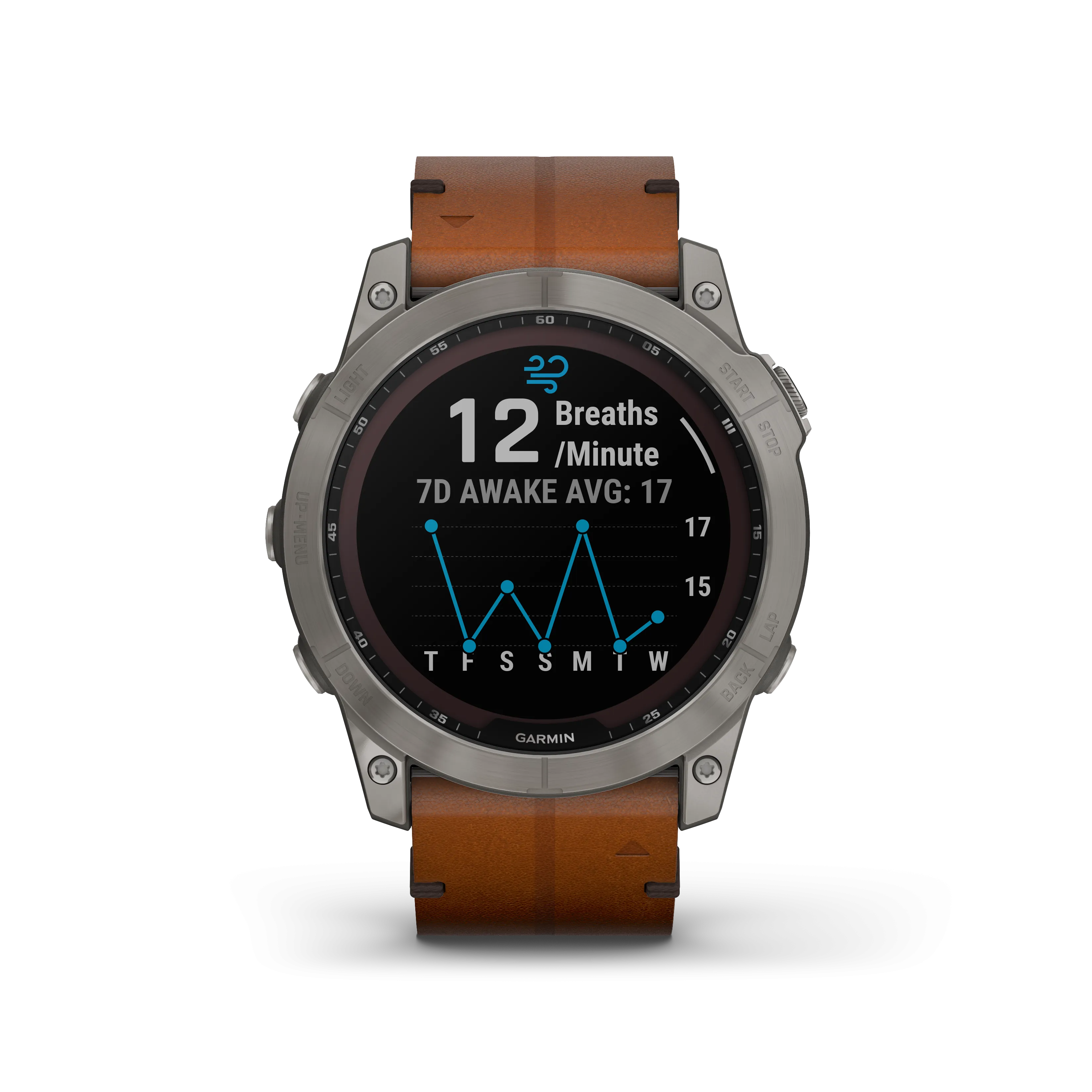 Fenix 7X Sapphire Bare Titanium With Leather Band