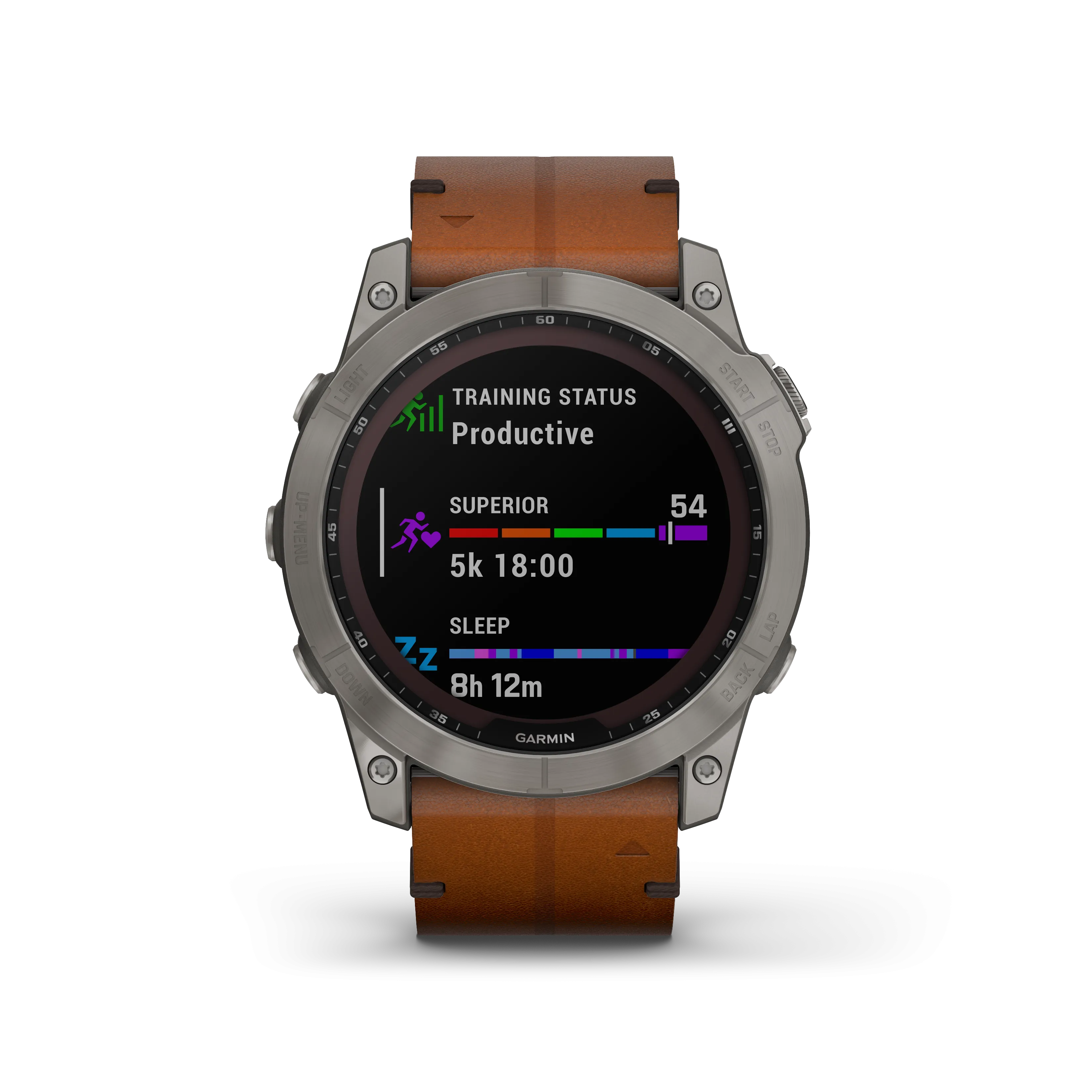 Fenix 7X Sapphire Bare Titanium With Leather Band