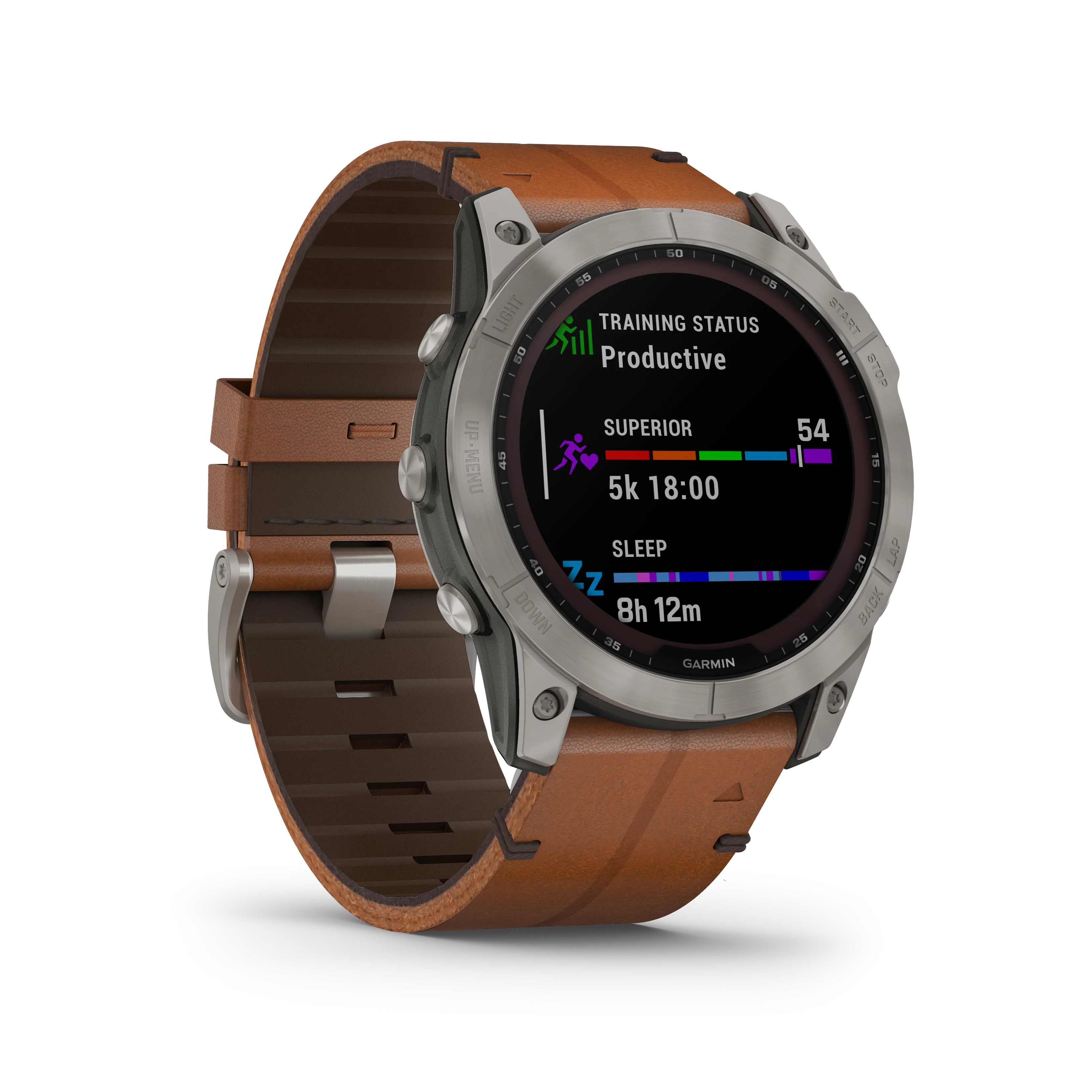 Fenix 7X Sapphire Bare Titanium With Leather Band