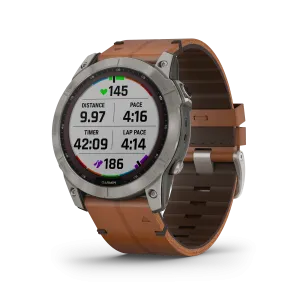 Fenix 7X Sapphire Bare Titanium With Leather Band