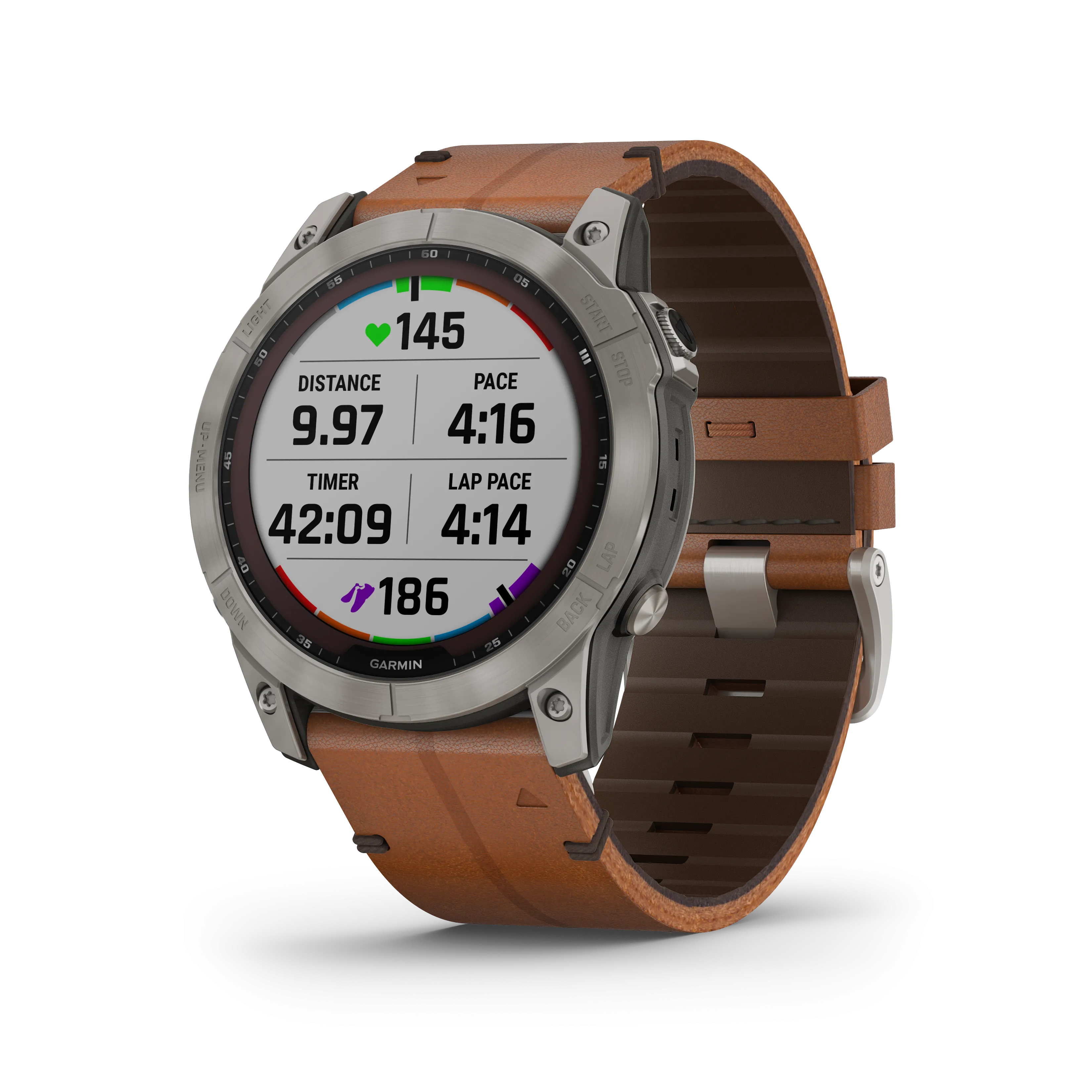 Fenix 7X Sapphire Bare Titanium With Leather Band