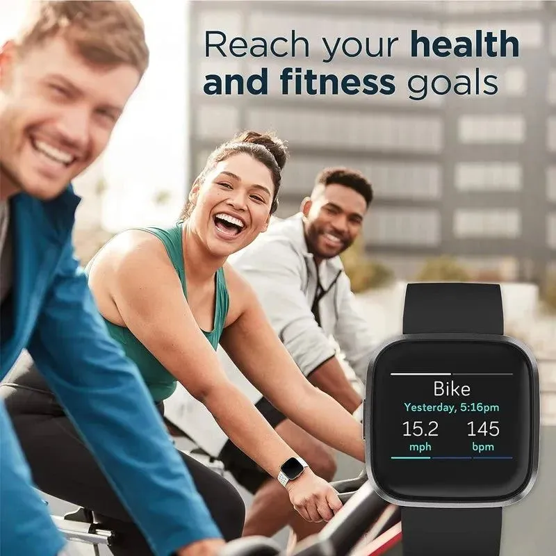 Fitbit Versa 2 Health and Fitness Smartwatch Heart Rate/Music/Alexa Built-In/Sleep Swim Tracking Sport Watch for IOS/Android