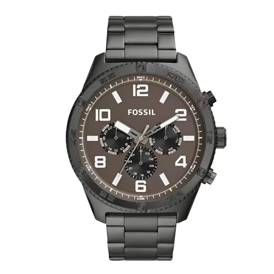 Fossil Brox Gents Multifunction Smoke Stainless Steel Watch