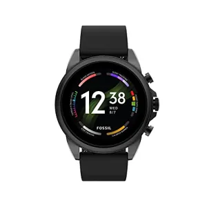 Fossil Gen 6 Stainless Steel and Silicone Smart Watch - Black
