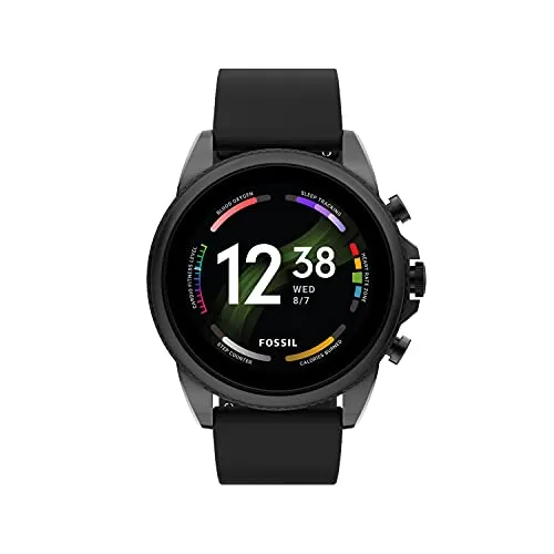 Fossil Gen 6 Stainless Steel and Silicone Smart Watch - Black