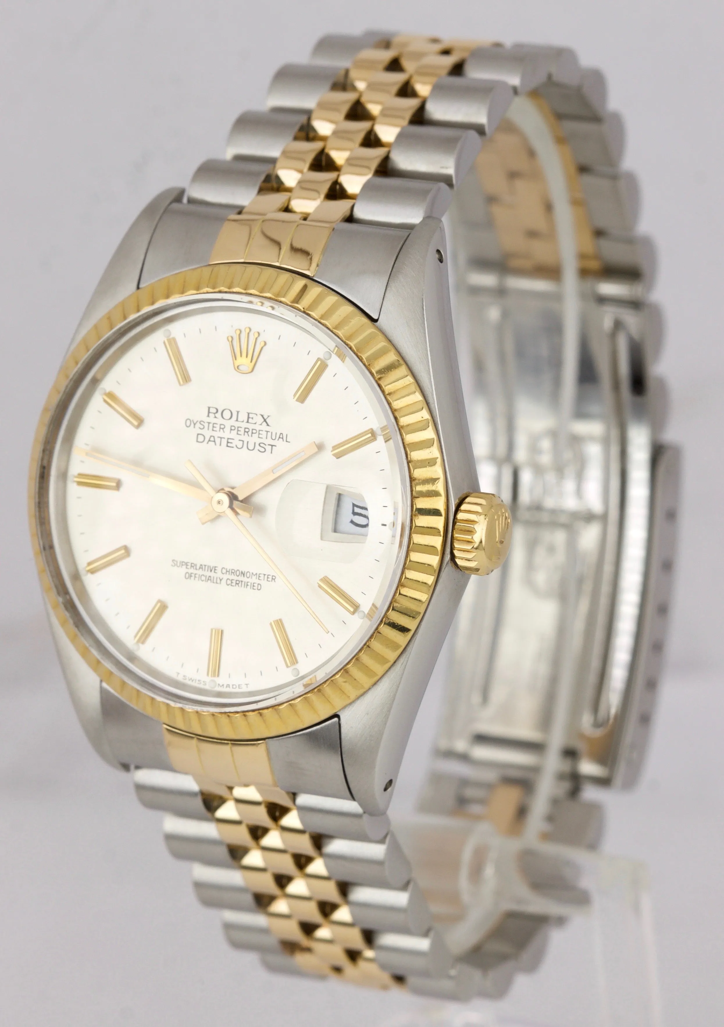 FULL SET Rolex DateJust 36mm 16013 Two-Tone Yellow Gold Champagne Jubilee Watch